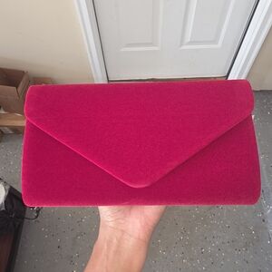 Red Velvet Clutch Purse